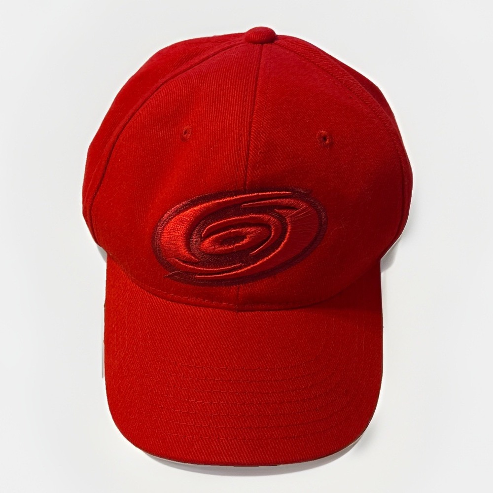 Carolina Hurricanes Chevrolet Strapback Hat Red OS Adjustable Embroidered Hockey